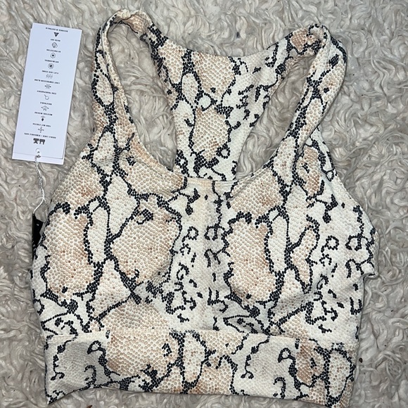 Allfenix All fenix Anthropologie sport Bra White Snake Python NWT S Australia - Picture 5 of 6